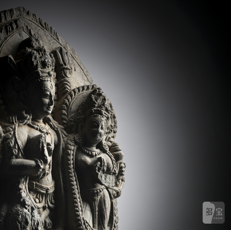 A FINE GREY STONE STELE DEPICTING SHIVA AND PARVATI - 图3